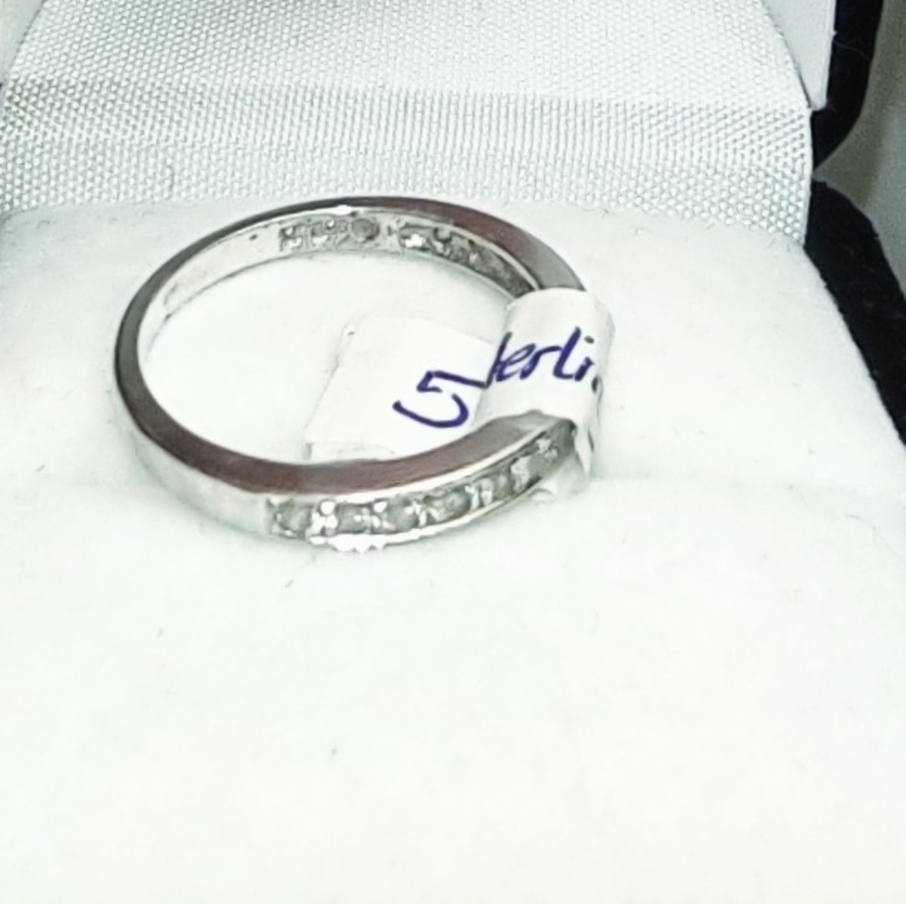 White Zircon Sterling Silver Ring